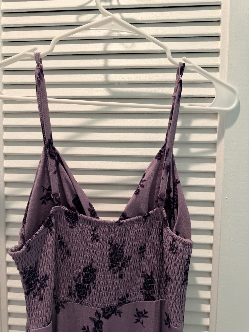 No Boundaries Lavender Maxi Dress with Black Floral Print - Picture 4 of 6